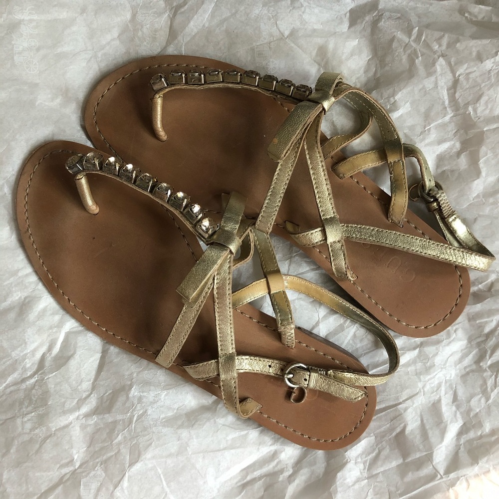 Gold Coated Guess Sandals